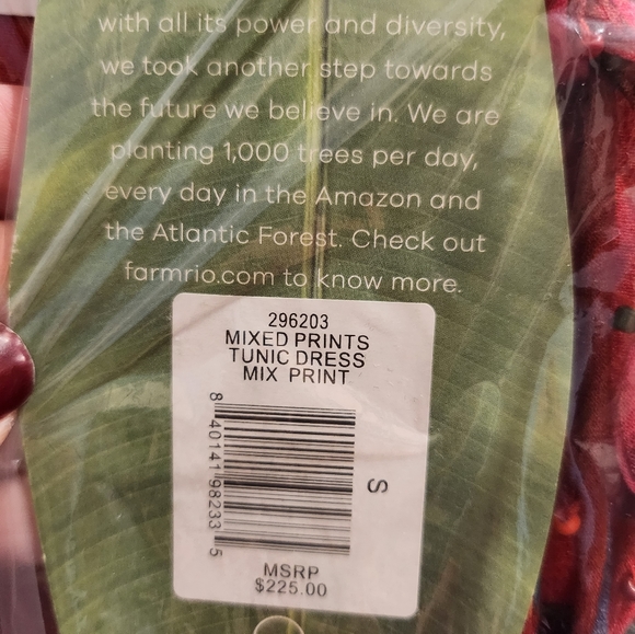 Farm Rio Mixed Prints Tunic Dress - Picture 3 of 5